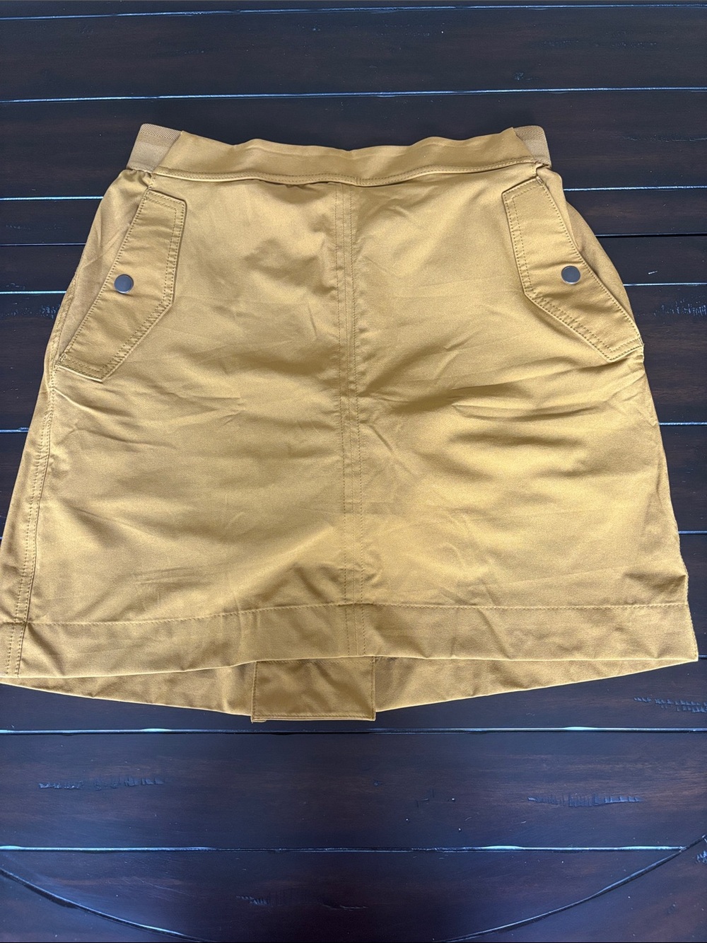 Athleta Mustard Yellow Women's Utility Skirt with built in shorts